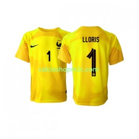 Francia Hugo Lloris 1 Portiere Maglia Terza World Cup 2022 Manica Corta